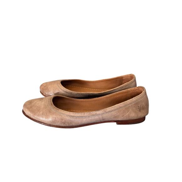 FRYE Carson leather ballet flats tan size 9.5 M - Picture 2 of 9
